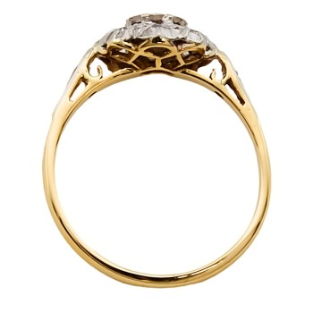 18ct gold Diamond 0.20cts Cluster Ring size N